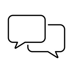Naklejka premium Chat icon. Speech Bubble icon. Vector flat design. Message Icon, Chat Bubble Editable stroke. Communication linear icon. Chat icon. Talk bubble speech icon. Dialogue balloon icon. chat vector icon.