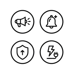 File & Document Action Icons: Info, Delete, Search, and Upload UI Vector Set