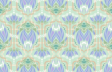 Vector design Textile Abstract fabric pattern geometric, seamless pattern, design for wallpaper, carpet, wrapping, fabric, fashion wearing, textile, design background fabric.