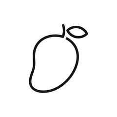 Mango fruit shape line icon vector symbol