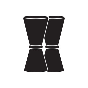 black cocktail jiggers silhouette clip art preview