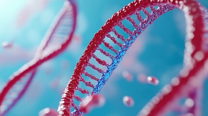 Exploring the complexity of DNA structures in vibrant colors illustrating water and chemical interactions