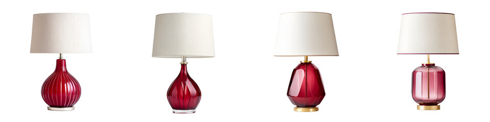 Elegant Red Table Lamps Collection: Modern Home Decor Lighting