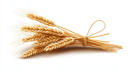 Golden bundle of wheat stalks symbolizing bountiful harvest