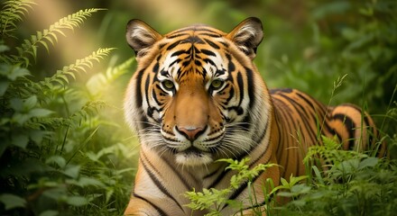 tiger ferns golden beams