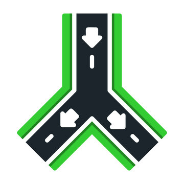 Road Split Icon