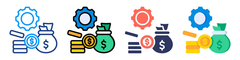 Wealth Management Icon Sheet Multiple Style Collection 