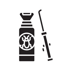 insecticide black line icon for digital and print projects.
