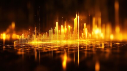 Futuristic Digital City Grid Background background grid digital city futuristic city city skyline ai