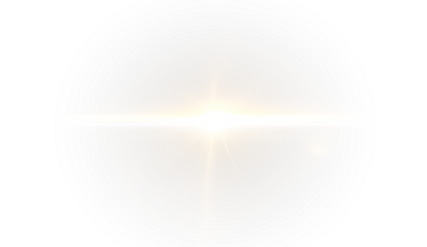 Gold Glow Star. Light glowing effect. Transparent Sun rays png
