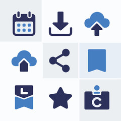 Set of user interface and web navigation icons