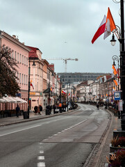 Patriotic Path: Flags Along Krakowskie Przedmieście