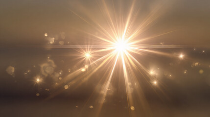 Abstract sunburst pattern with lens flare and bokeh effects, ideal for adding a touch of elegance and visual interest