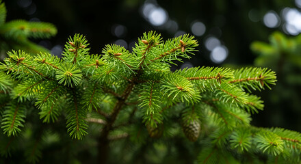 close up of pine needles