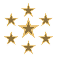 Elegant gold star pattern on a dark blue background