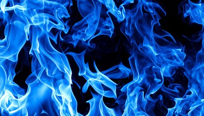 青い炎. Blue Flames. AI generated.