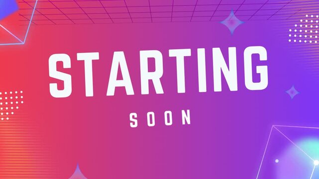 Stream starting soon twitch kick broadcast livestream streamer animated text intro coming soon livestreamer animation