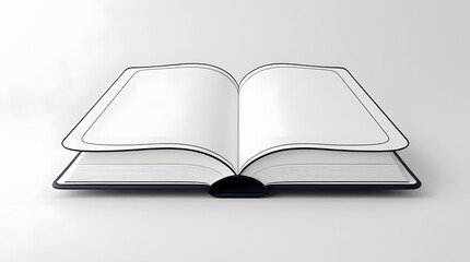 Fototapeta premium an open book with white background ready to read
