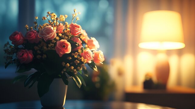 Elegant Mothers Day Bouquet Background Detail