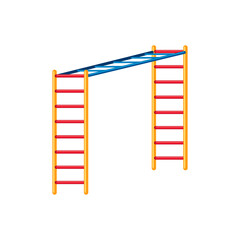 Colorful Playground Equipment on Transparent Background Isolated View