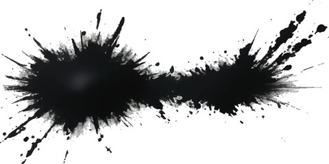 Abstract black ink splatter grunge vector illustration perfect for backgrounds and design elements