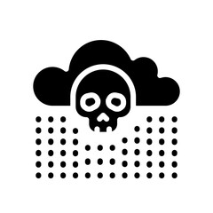 airborne chemical color flat icon for digital and print projects.