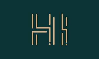 HI H hi initial logo | initial based abstract modern minimal creative logo, vector template image. luxury logotype logo, real estate homie logo. typography logo. initials logo