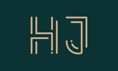 HJ H hj initial logo | initial based abstract modern minimal creative logo, vector template image. luxury logotype logo, real estate homie logo. typography logo. initials logo