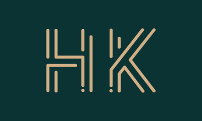 HK H hk initial logo | initial based abstract modern minimal creative logo, vector template image. luxury logotype logo, real estate homie logo. typography logo. initials logo