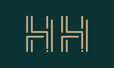 HH H hh initial logo | initial based abstract modern minimal creative logo, vector template image. luxury logotype logo, real estate homie logo. typography logo. initials logo