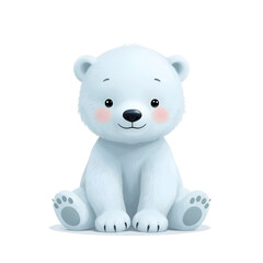 Blue Plush Teddy Bear Sitting on Light Background