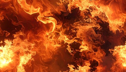 赤い炎. Red Flames. AI generated.