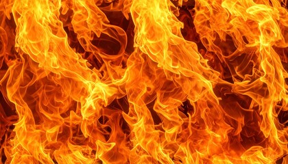 赤い炎. Red Flames. AI generated.