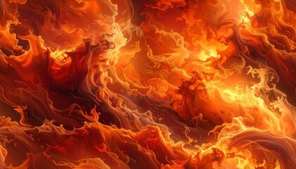 赤い炎. Red Flames. AI generated.