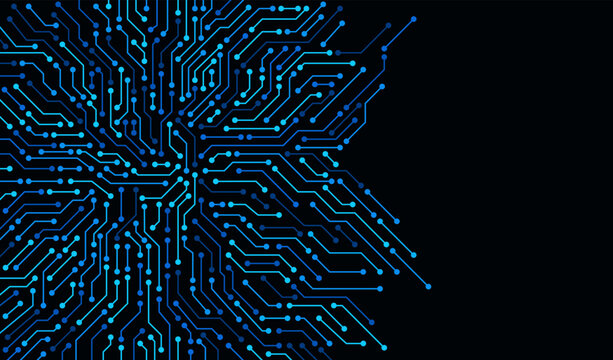 Circuit board. High-tech technology background. Cyber connection electronic. Networking connections background