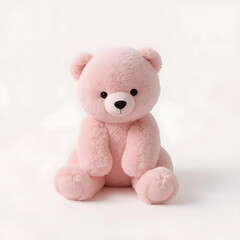 Soft Pastel Pink Bear for Kids and Home Decor