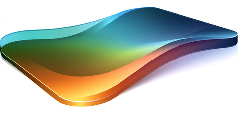 Smooth curved shape with gradient colors abstract background