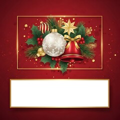 Festive Christmas Tree with Golden and Red Decorations Surrounded by Gift Boxes and Pine Cones