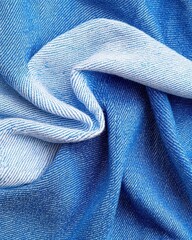 Blue Denim Fabric with Unique Patterns and Textures