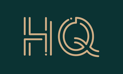 HQ H hq initial logo | initial based abstract modern minimal creative logo, vector template image. luxury logotype logo, real estate homie logo. typography logo. initials logo