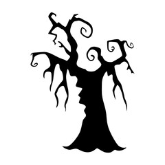 spooky halloween tree silhouette