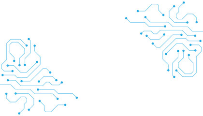 circuit board electronics digital technology banner blue