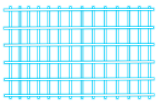 Neon Blue Grid Pattern on Transparent Background - Powered by Adobe