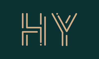 HY H hy initial logo | initial based abstract modern minimal creative logo, vector template image. luxury logotype logo, real estate homie logo. typography logo. initials logo