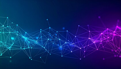 Abstract futuristic technology background with glowing lines and dots creating a digital network plexus, perfect for cyber monday promotions and high-tech advertising concepts