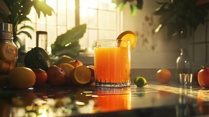 Vibrant Homemade Fruit Juice Delight
