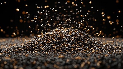 Detailed Chia Seeds in Hyper-Realistic Style