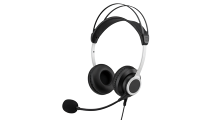 Modern headset with microphone for clear communication and collaboration