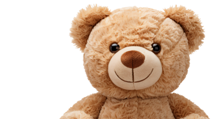 Adorable smiling teddy bear brings happiness and comfort to any project