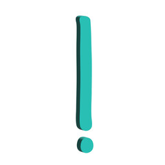3d exclamation mark clipart Single element for design